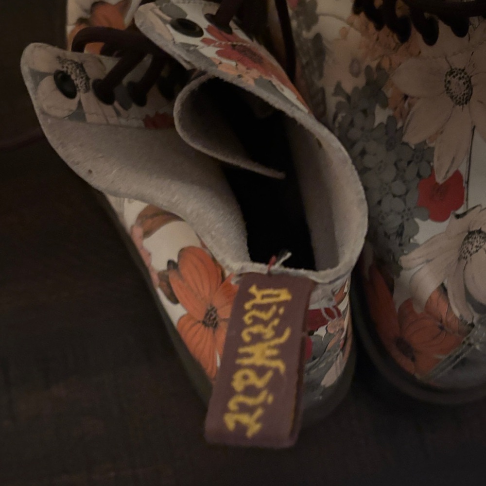 Dr. Martens Floral Multi-Color Combat Boots - Picture 4 of 4